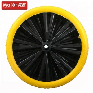 <span class=keywords><strong>Roue</strong></span> de <span class=keywords><strong>brouette</strong></span> sans air PU 4.80/4.00-8 <span class=keywords><strong>roue</strong></span> en caoutchouc massif avec jante en plastique - Product Image 4