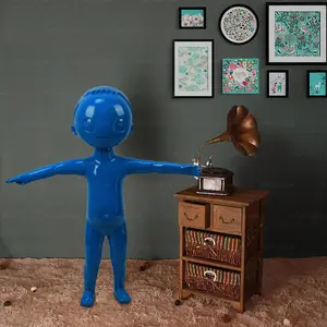 Blue big head cartoon fiberglass children mannequin