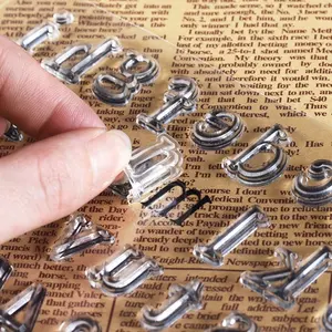 Alphabet & Nummer Klarer Stempel