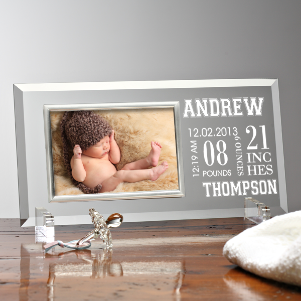 Фоторамка для новорожденных с лазерной гравировкой даты и именем