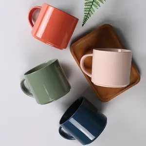주문 본 및 로고를 가진 세라믹 커피 컵을 입히는 승진 선물 고품질 중국 다채로운 사기그릇 공백 찻잔 orca