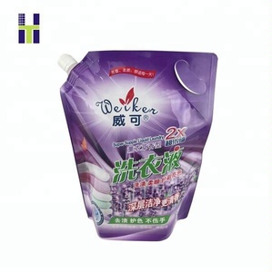 Bao bì chất lỏng, xà phòng, nước giặt dạng túi đứng có vòi rót, chống rò rỉ, chất liệu nhựa - Product Image 1