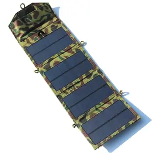 BUHESHUI 7W Foldable Solar Panel Charger For Outdoor Use Portable Solar Charger