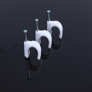 Clip de câble de 4mm à 40mm rond Accessoires De Câblage Avec le Clou En Acier Rond En Plastique Type Câble Clip - Product Image 2