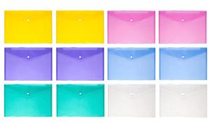 Di alta Qualità A4 Cartella Documenti di Plastica di Colore Della Caramella Trasparente Con Bottone a pressione di Carta Organizzatore Ufficio e Materiale Scolastico - Product Image 2