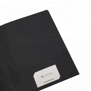 Wholesale Premium Personalized Logo Printed Black <strong>Card</strong> Paper A4 <strong>Folders</strong> With Two Pocket - Product Image 5