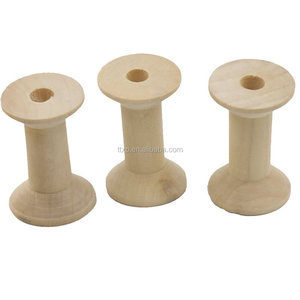 Carretes de madera sin terminar ecológicos, bobinas de hilo vacías, accesorios de costura de Color Natural - Product Image 2