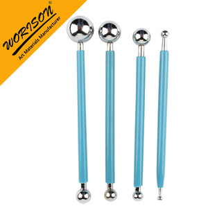 Dotop Kim Loại Bóng Stylus Đất Sét Gốm Sứ Búp Bê Điêu Khắc Công Cụ Mô Hình 4 Cái DIY Thép Không Gỉ Công Cụ Đất Sét Polymer - Product Image 6