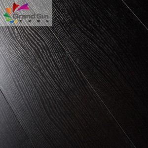 Revêtement de sol <span class=keywords><strong>stratifié</strong></span> <span class=keywords><strong>noir</strong></span> en forme de grain de bois, solide et naturel - Product Image 2