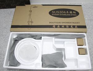 ABLinox Ensemble rideau de douche moderne en acier inoxydable pour salle de bain Système de douche extérieur pour piscine et jardin - Product Image 6