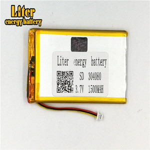 Connector 1,0-3 p 304080 ultra-thin polymer lithium battery 1500 mAh outdoor lighting 3,7 V Medical equipment with NTC - Product Image 2