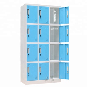 Taquilla de acero de 12 puertas de alta calidad con revestimiento en polvo para gabinetes de sala de estar de personal de oficina a la venta - Product Image 3