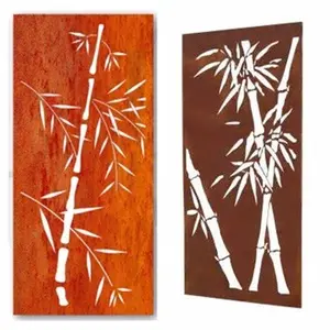 Moderne Design Perforierte Corten Stahl Laser Cut Garten Klapp Bildschirme