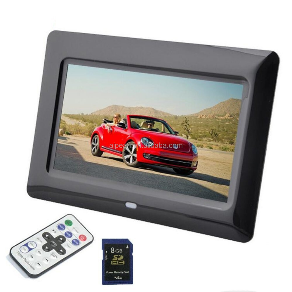 Цифровая фоторамка Hp, ЖК-дисплей 7 дюймов, дерево, 800*480, формат 16:10, Jpeg, слайдер, часы, календарь, рабочий стол, HP