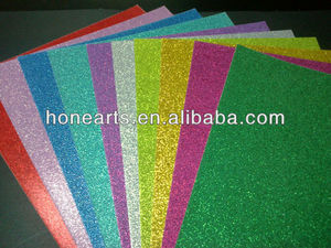 Papel de pelicula adhesiva con brillo Venta al por mayor Shimmer Vinyl 250gsm Glitter Film con adhesivo Papel de cartón para manualidades - Product Image 3