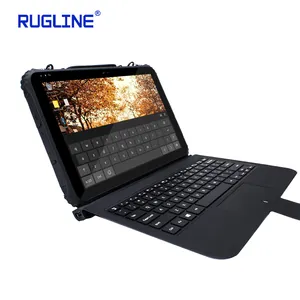 Tablet Keyboard Rumah 4GB 128GB WIN 10, Kasar dengan Pemindai Kode Batang Intel Kabylake Laptop 12.2 Inci Tablet PC