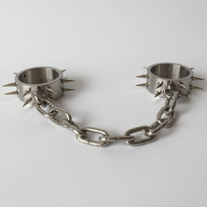 Manchettes chaîne en acier inoxydable, jouets sexuels pour jeux pour adultes, fers aux jambes, contraintes de Bondage, contraintes en esclave, poignets de cheville à pointes, Bdsm - Product Image 6
