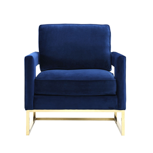 Stainless Steel Base Leisure Furniture Single Seater <strong>Occasional</strong> <strong>Black</strong> Velvet Accent <strong>Chairs</strong> - Product Image 3