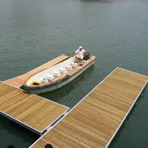 5.8m * 2m verzinktem stahl rahmen mit holz abgedeckt schwimm deck, marine gehweg