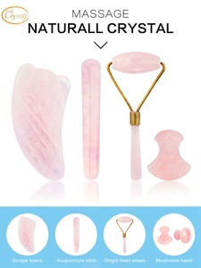 Chuyên Nghiệp 3 Trong 1 Hot Bán Cầm Tay Hàn Màu Hồng Đá Ngọc Trên Khuôn Mặt Massage Con Lăn Vẻ Đẹp Vòng Ngọc Con Lăn - Product Image 5