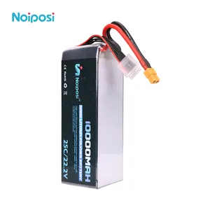 Rechargeable 22.2V 6S 25C 10000 mah lipo battery for drone