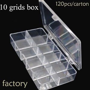 10 slots High Transparency Clear Plastic Divider Storage Box Beads Display Box