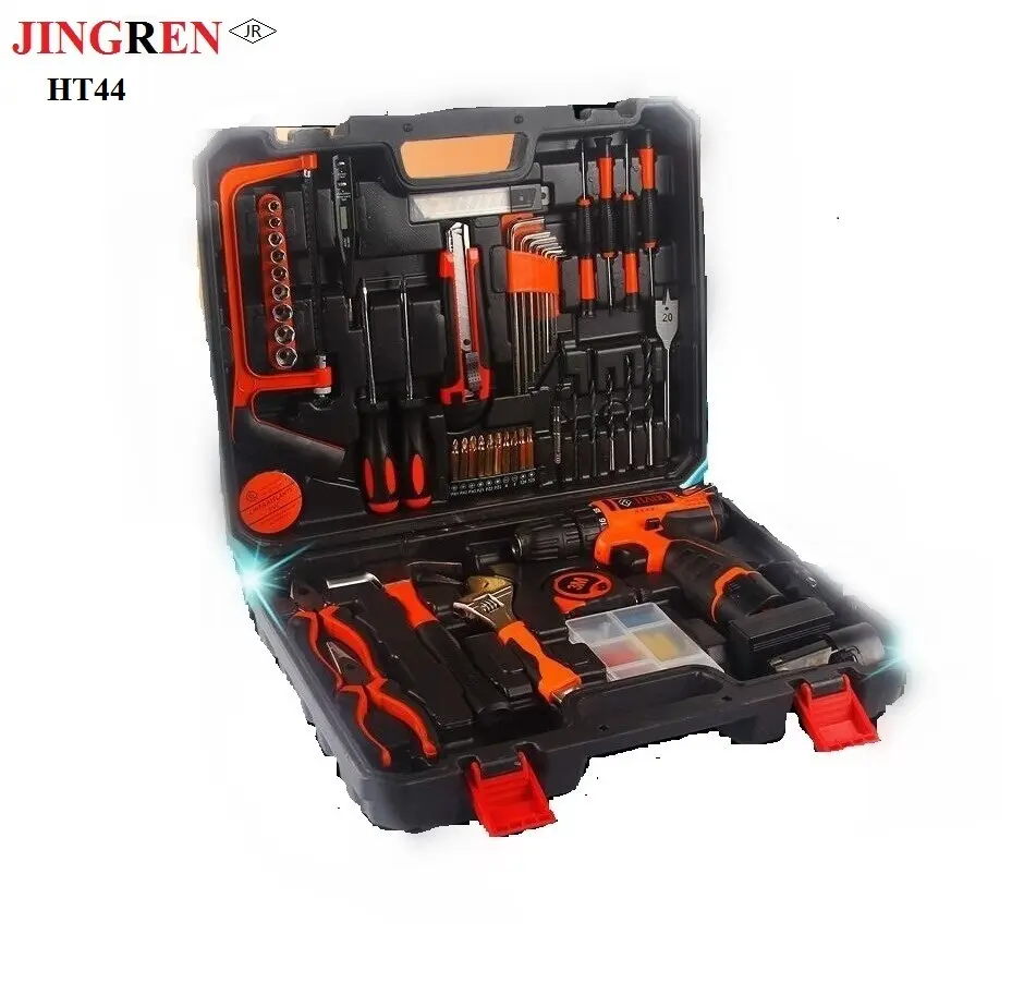 102pcs Household tool set with multifunctional miniature household lithium electric rechargeable electric drill