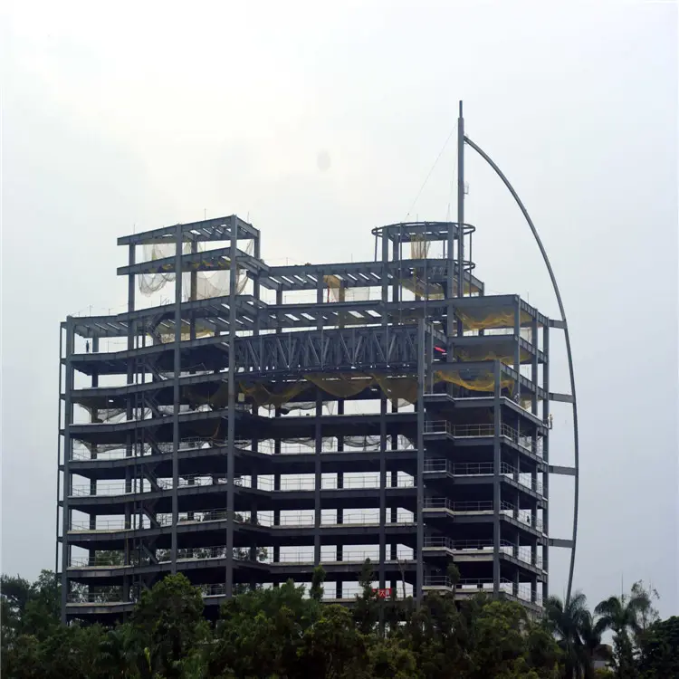 بناء إطار فولاذي فندق الهيكل الصلب تصميم البناء