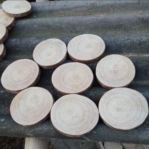 Thông Tự Nhiên Gỗ chưa Hoàn Thành Lát & Vòng Tròn Vỏ Cây <span class=keywords><strong>Log</strong></span> Đĩa Cho Tự Làm Thủ Công Đám Cưới Trang Trí Bên Nhà Búp Bê Tường Dấu Hiệu - Product Image 1