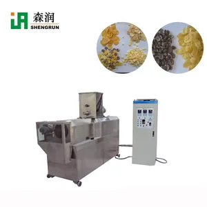 200kg/h Cornflakes Production Line / Breakfast Cereal Corn Flakes Extruder Machine