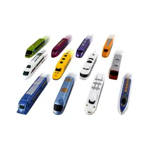 (Ensemble de 12) Trains jouets en plastique à tirer pour enfants de 2 à 4 ans - Cadeaux de fête et plaisir de jeu - Product Image 1