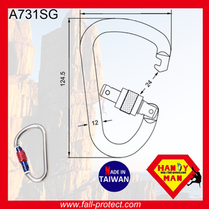 Robust Screw Lock Light Rock Climbing Aluminum Carabiner - Product Image 4