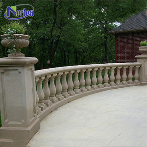 Design di Balaustra per Balcone in Marmo Color Crema Ornamentale per Edifici Cittadini Fornito Direttamente dalla Fabbrica - Product Image 4