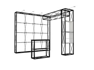 Hangzhou 10x10 Portable <strong>Pop</strong> <strong>up</strong> Advertising Fabric Exhibition Stand <strong>Display</strong> Wall Kit Trade <strong>Show</strong> <strong>Booth</strong> Small Corner Expo <strong>Booth</strong> - Product Image 5