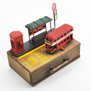 Muebles artesanales de Metal rústico hechos a mano con cabina de teléfono de autobús de <span class=keywords><strong>Londres</strong></span>, organizador de <span class=keywords><strong>Bar</strong></span>, cajones, suministros artesanales, caja de almacenamiento, gabinete - Product Image 3