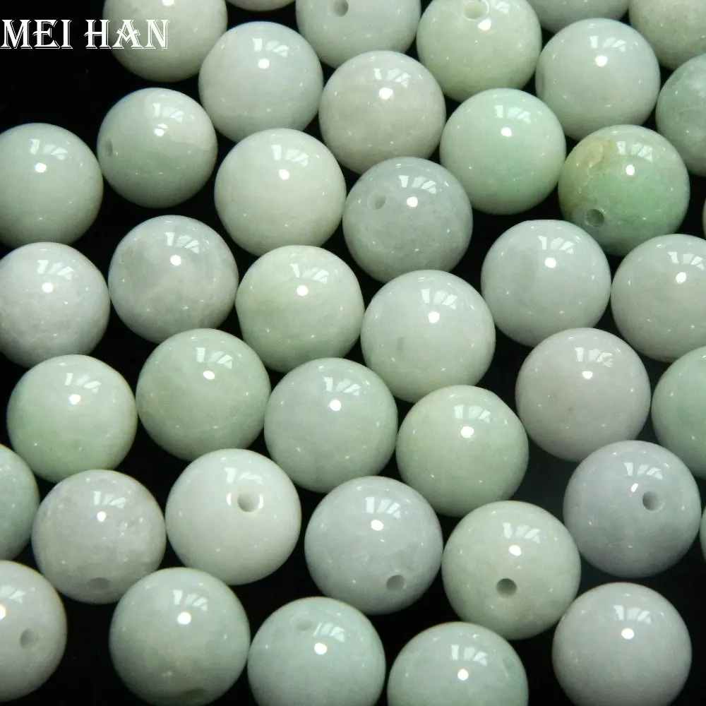 Natural mineral 13mm Burma Jade semi-precious gemstone stone loose beads for jewelry making design