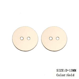 亜鉛合金製ゴールデンブランドロゴカスタムデザイナー金属2 2穴ボタン衣類用 - Product Image 3