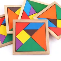 Головоломка на заказ, красочная квадратная игра Iq, головоломка для мозга, развивающая игрушка, головоломка Tangram
