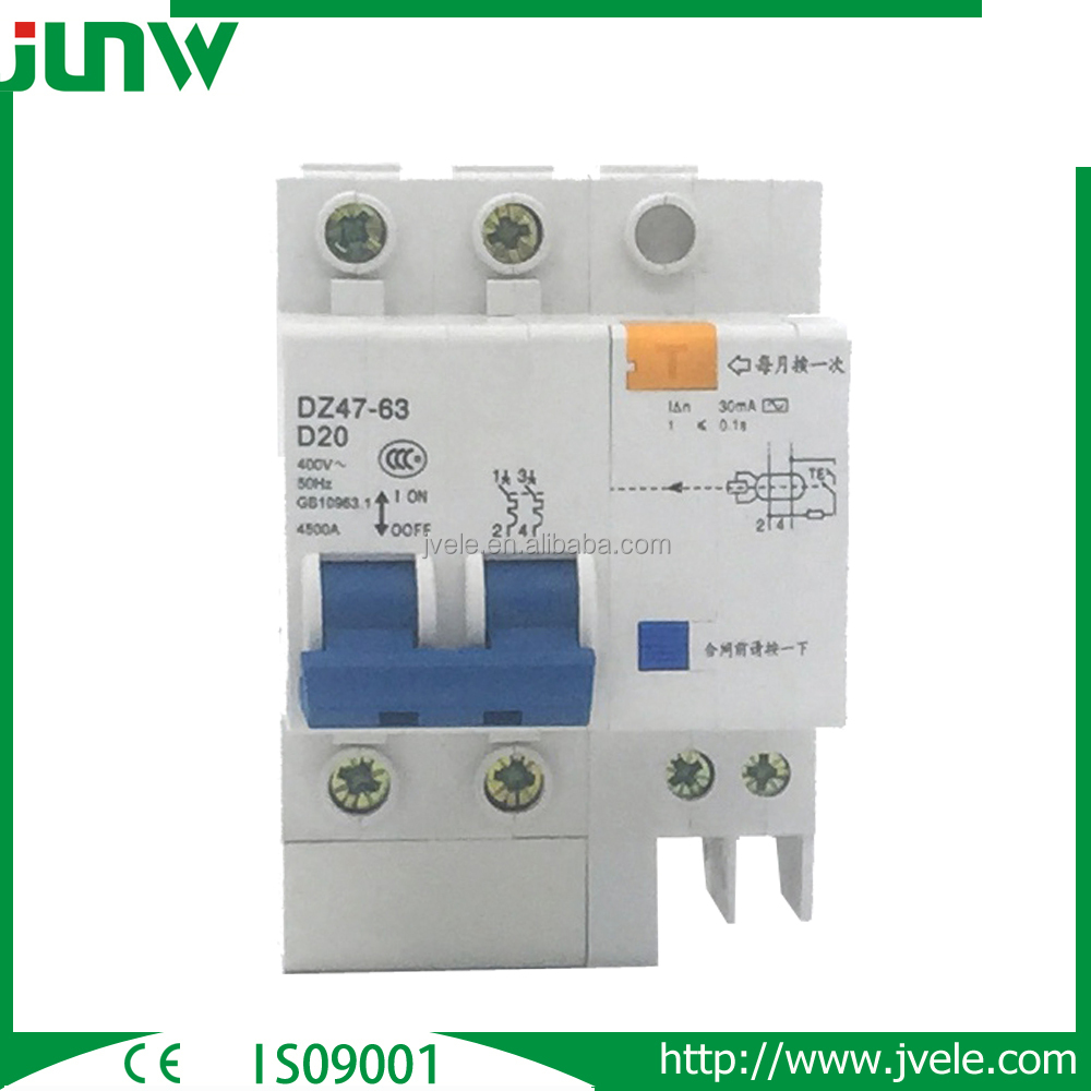 DZ47-63 DZ47LE С16 C32 1 P D20 2 P 3 P 4 полюс 220 В 380 В утечки на землю мини circuit breaker (MCB, ELCB)