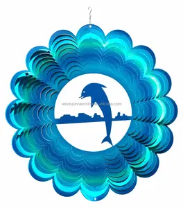 Ganze verkauf edelstahl wind spinner -- Delphin