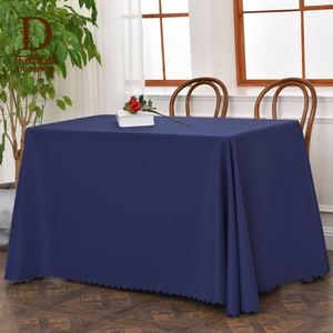 Nhà Máy Giá Rẻ Polyester Hình Chữ Nhật Khăn Trải Bàn Màu Trắng Cho Đám Cưới Đảng - Product Image 4