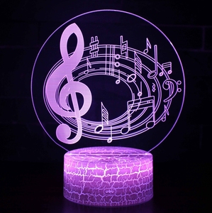 LED 3d lampada musicale nota 3d luce notturna con base <span class=keywords><strong>di</strong></span> crack colorato che cambia lampada da comodino per la decorazione della casa <span class=keywords><strong>di</strong></span> natale - Product Image 4