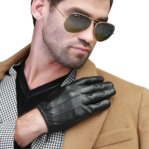 Mode Soie Doublure Brun Hiver Écran Tactile <span class=keywords><strong>Voiture</strong></span> Conduite Gants En <span class=keywords><strong>Cuir</strong></span> De Mouton pour <span class=keywords><strong>Homme</strong></span> - Product Image 6