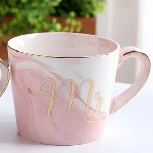Vente en gros 11 oz créatif Mr et Miss tasses à café en céramique couple