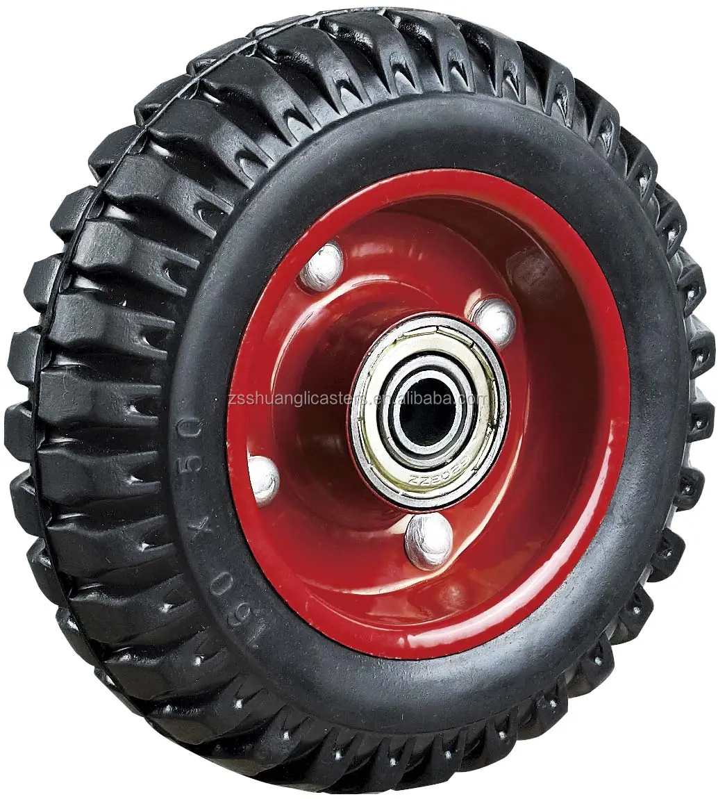 6 inch Rubber Wheel steel hub roller bearing 160mm single rubber wheel accessories