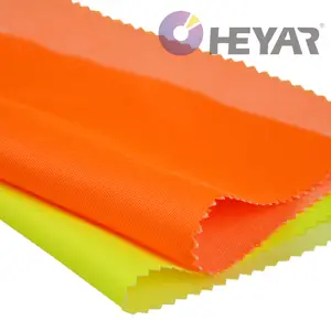 Cotton Poly Twill Neon Orange Neon Yellow Fabric