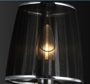 Lampade da parete cromate per hotel per illuminazione da parete con paralume in tessuto per la casa lampada da parete moderna con applique a led per interni - Product Image 5