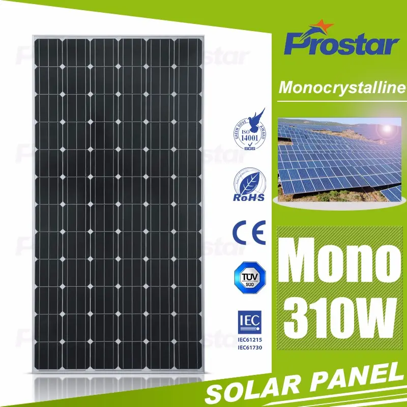Pannelli solari ad alta efficienza 310 w mono cristallo pannello solare fabricantes en china