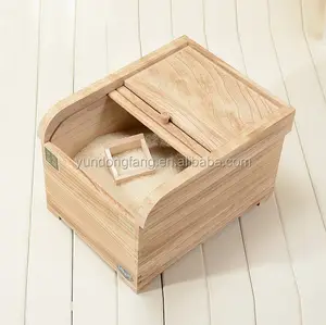 Neue stil holz reis box, holz reis aufbewahrungsbox, reis box container