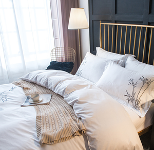 Bán Sỉ Khăn Trải Giường Khách Sạn Màu Trắng Đặt Làm Tại Nhà Khách Sạn Bệnh Viện 100% Cotton - Product Image 4